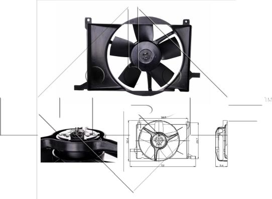 NRF 47009 - Fan, radiator autospares.lv