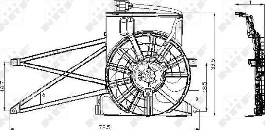 NRF 47013 - Fan, radiator autospares.lv