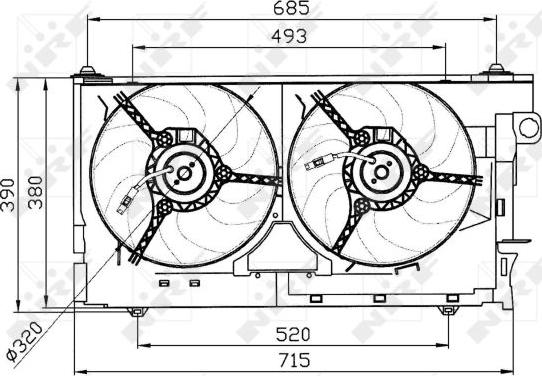 NRF 47030 - Fan, radiator autospares.lv