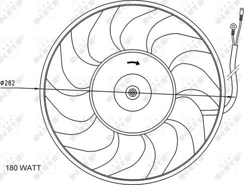 NRF 47071 - Fan, radiator autospares.lv