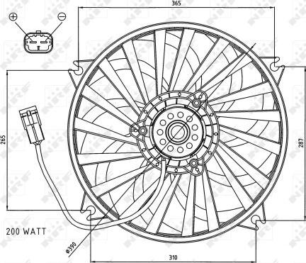 NRF 47073 - Fan, radiator autospares.lv