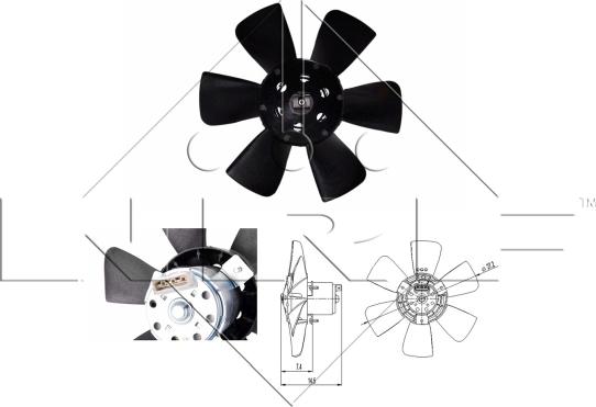 NRF 47390 - Fan, radiator autospares.lv