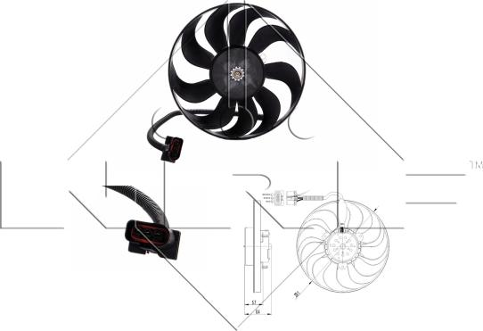 NRF 47398 - Fan, radiator autospares.lv