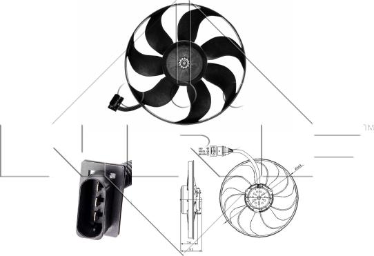 NRF 47393 - Fan, radiator autospares.lv