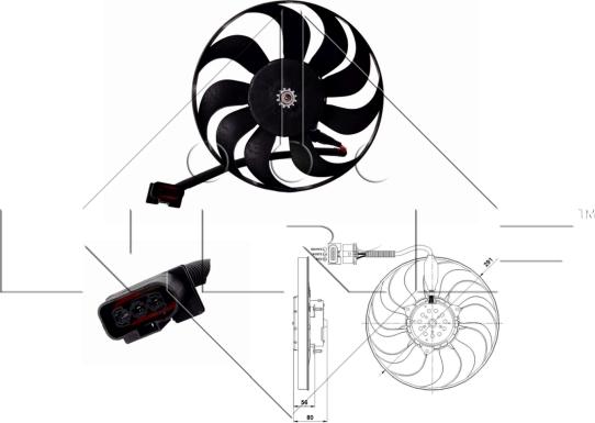 NRF 47392 - Fan, radiator autospares.lv