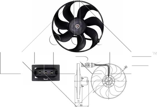 NRF 47397 - Fan, radiator autospares.lv