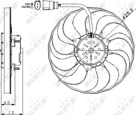 NRF 47381 - Fan, radiator autospares.lv