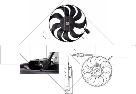 NRF 47381 - Fan, radiator autospares.lv