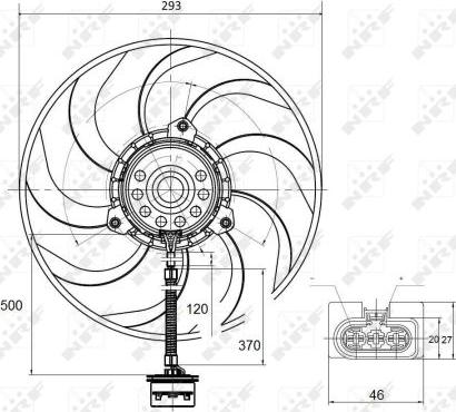 NRF 47373 - Fan, radiator autospares.lv