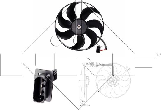 NRF 47204 - Fan, radiator autospares.lv