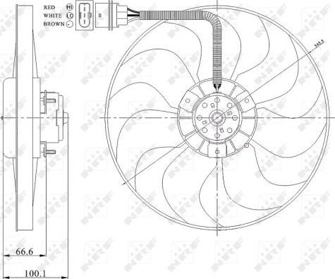 NRF 47204 - Fan, radiator autospares.lv