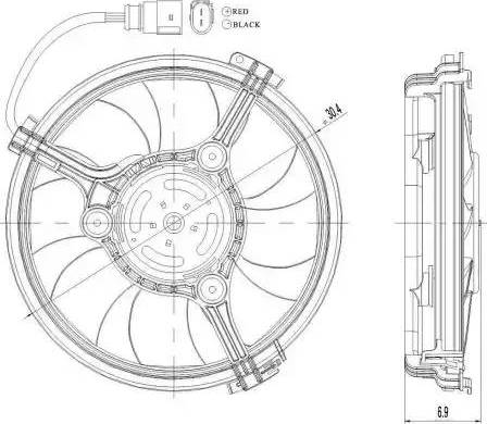 NRF 47208 - Fan, radiator autospares.lv