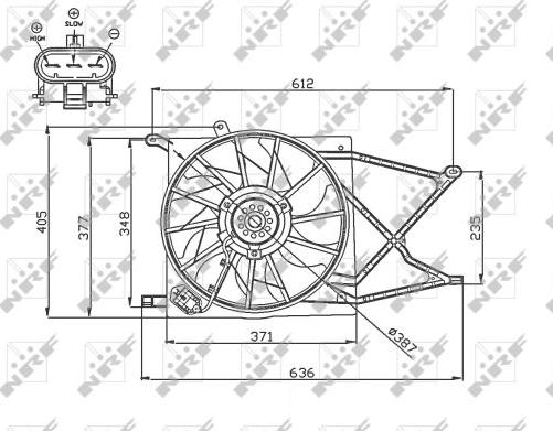 NRF 47749 - Fan, radiator autospares.lv