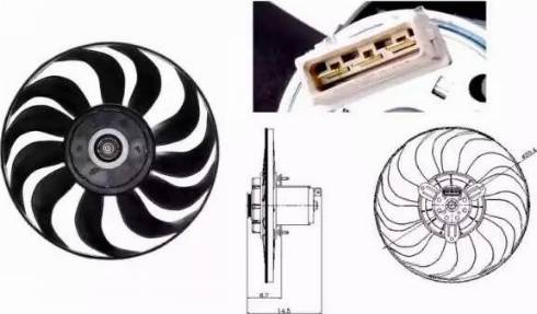 NRF 47700 - Fan, radiator autospares.lv