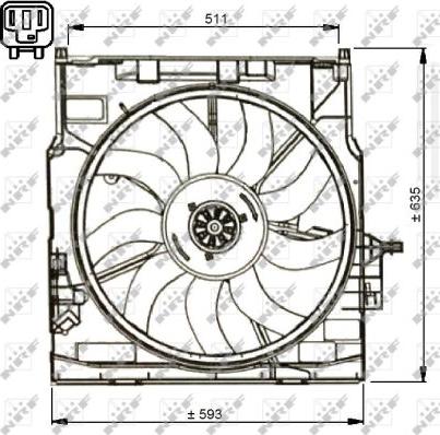 NRF 47734 - Fan, radiator autospares.lv