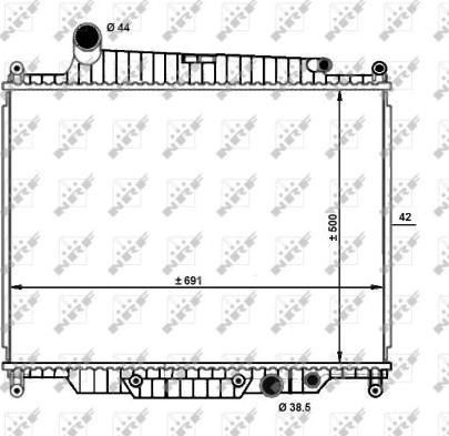 NRF 59096 - Radiator, engine cooling autospares.lv