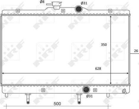 NRF 59078 - Radiator, engine cooling autospares.lv