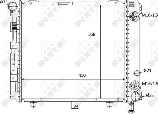 NRF 59103 - Radiator, engine cooling autospares.lv