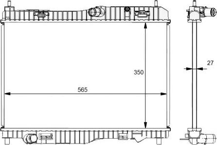 NRF 59134 - Radiator, engine cooling autospares.lv