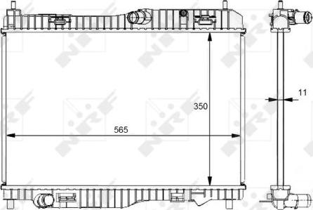 NRF 59138 - Radiator, engine cooling autospares.lv