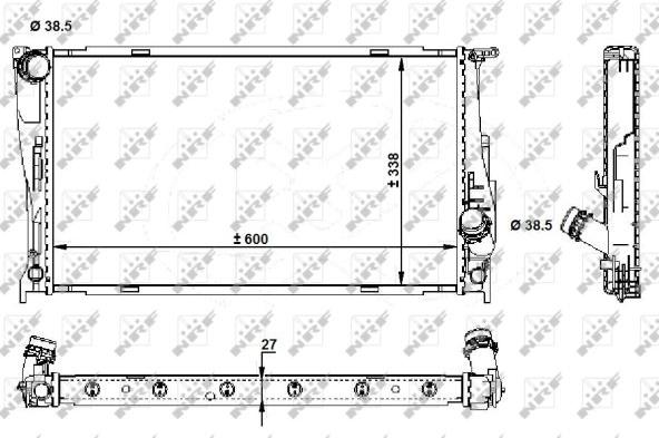 NRF 59210 - Radiator, engine cooling autospares.lv