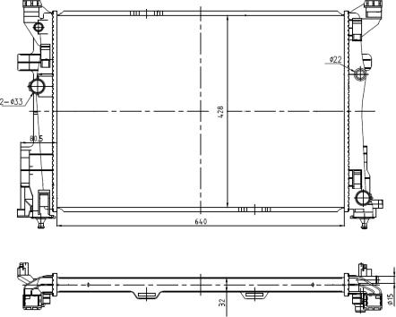 NRF 59239 - Radiator, engine cooling autospares.lv