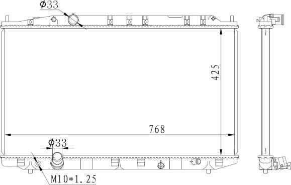 NRF 59225 - Radiator, engine cooling autospares.lv