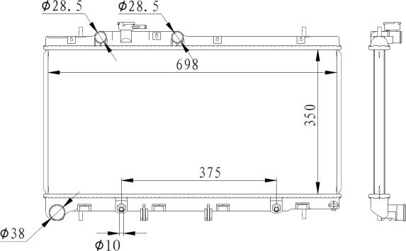 NRF 59227 - Radiator, engine cooling autospares.lv