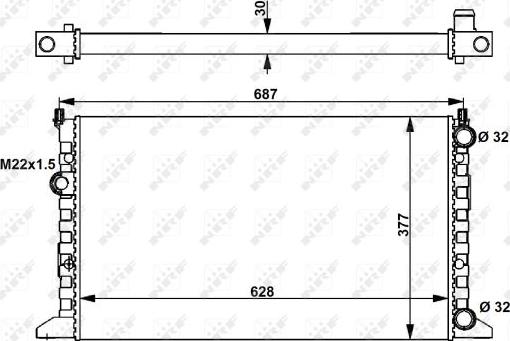 NRF 54657 - Radiator, engine cooling autospares.lv