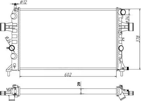 NRF 54668A - Radiator, engine cooling autospares.lv