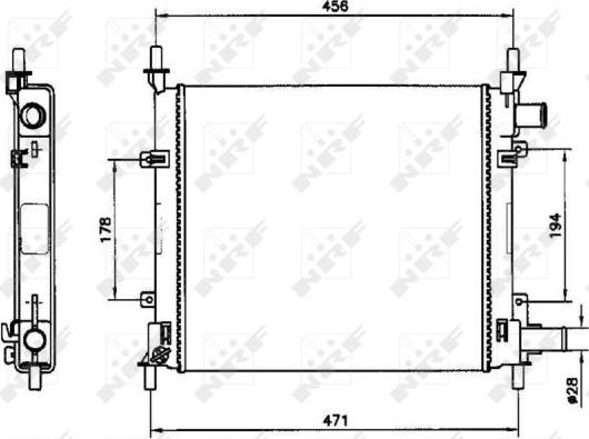 NRF 54601 - Radiator, engine cooling autospares.lv