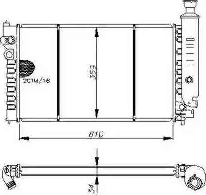 NRF 54635 - Radiator, engine cooling autospares.lv