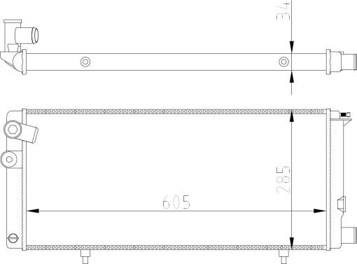 NRF 54628A - Radiator, engine cooling autospares.lv