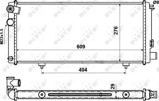 NRF 54628 - Radiator, engine cooling autospares.lv