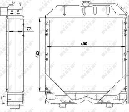 NRF 54101 - Radiator, engine cooling autospares.lv