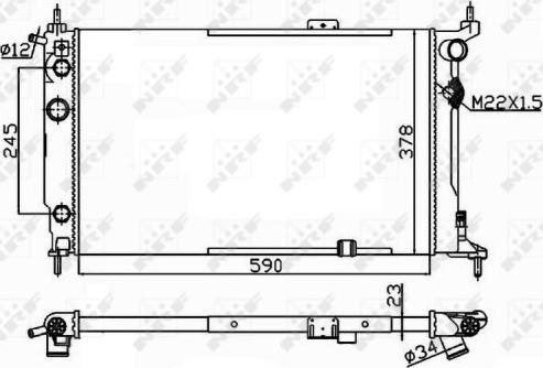 NRF 54201 - Radiator, engine cooling autospares.lv