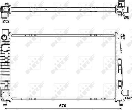 NRF 54719 - Radiator, engine cooling autospares.lv