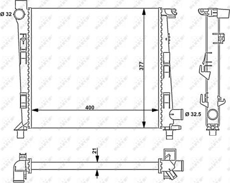 NRF 54717 - Radiator, engine cooling autospares.lv