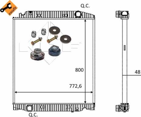 NRF 559567 - Radiator, engine cooling autospares.lv