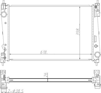 NRF 550005 - Radiator, engine cooling autospares.lv