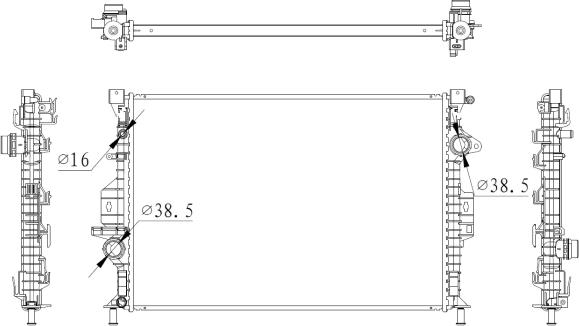 NRF 550006 - Radiator, engine cooling autospares.lv