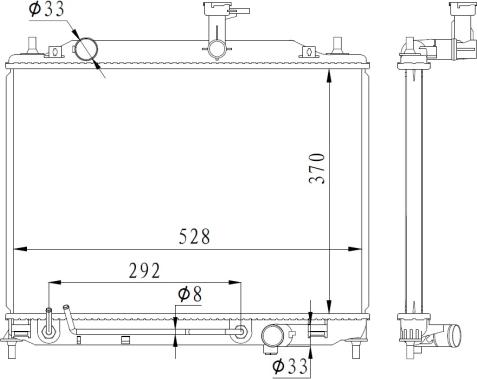 NRF 550015 - Radiator, engine cooling autospares.lv