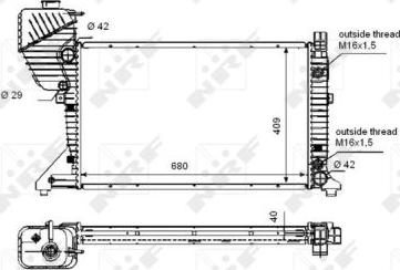 NRF 55349 - Radiator, engine cooling autospares.lv