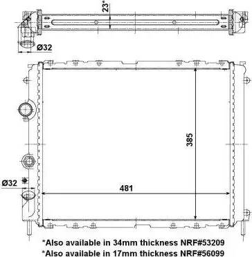 NRF 56098 - Radiator, engine cooling autospares.lv