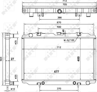 NRF 56087 - Radiator, engine cooling autospares.lv