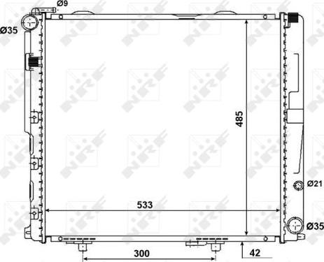 NRF 56075 - Radiator, engine cooling autospares.lv