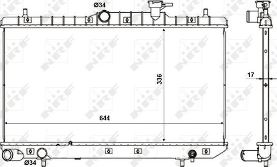 NRF 56155 - Radiator, engine cooling autospares.lv