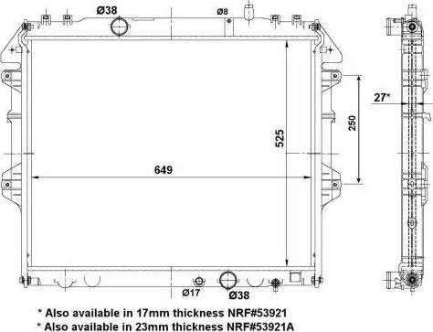 NRF 56114 - Radiator, engine cooling autospares.lv