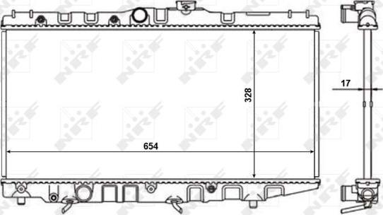 NRF 56110 - Radiator, engine cooling autospares.lv