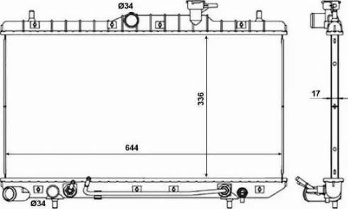 NRF 56137 - Radiator, engine cooling autospares.lv